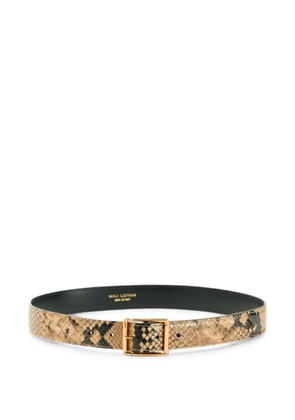 Nili Lotan snake-effect leather belt - Neutrals