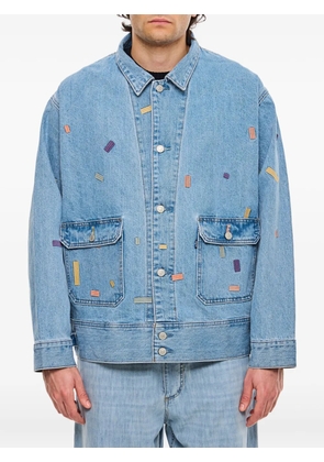 Levi's: Made & Crafted embroidered patch denim jacket - Blue