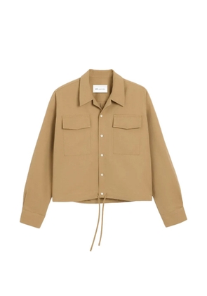 AMI Paris cotton and linen long sleeves shirt - Neutrals