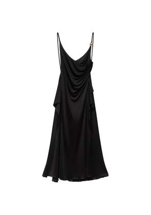 Versace viscose-jersey draped midi dress - Black