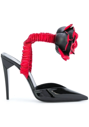 Saint Laurent Freja rose-detail pumps - Black