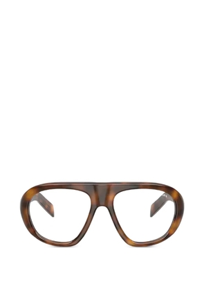 Prada Eyewear tortoise geometric frame sunglasses - Brown