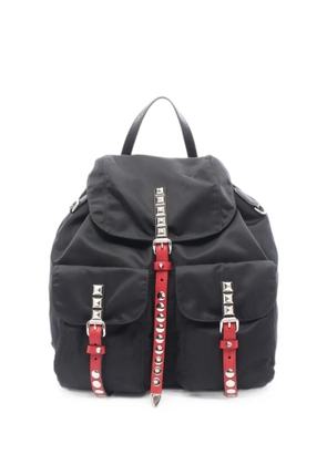 Prada Pre-Owned 10s New Vela studded backpack - Black