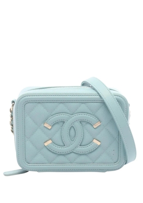 CHANEL Pre-Owned 2019 Vanity CC-logo cross body bag - Blue