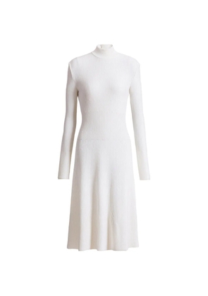 Balmain long ribbed knit dress - White