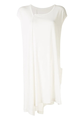 Y's asymmetric T-shirt dress - White