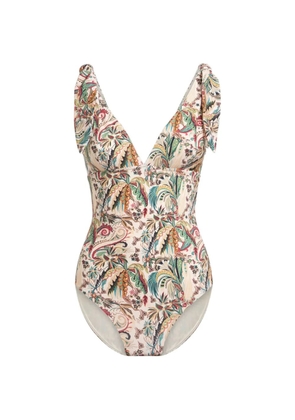 ETRO paisley-print swimsuit - Neutrals