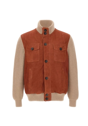 VOLFAGLI Elmo suede-leather jacket - Brown