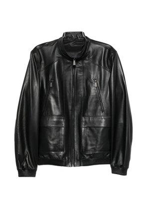 SERGIO MORETTI FIRENZE zip-up leather jacket - Black
