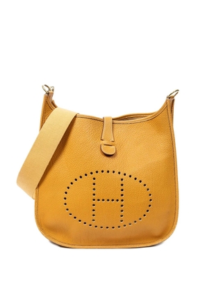 Hermès Pre-Owned Evelyne I GM logo-perforated cross body bag - Orange