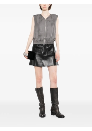 Alexander Wang zip-up silk vest top - Grey