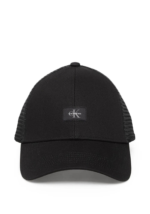 Calvin Klein mesh-panel logo-patch cap - Black