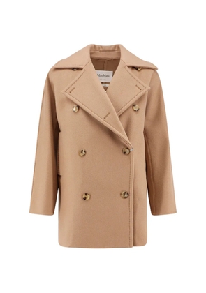 Max Mara notched lapel double-breasted coat - Neutrals