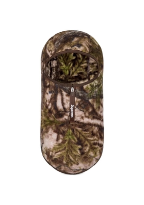 Supreme Polartec camouflage-print zip-up balaclava - Brown