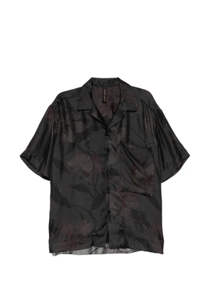 Giovanni Cavagna floral-printed short-sleeve shirt - Black