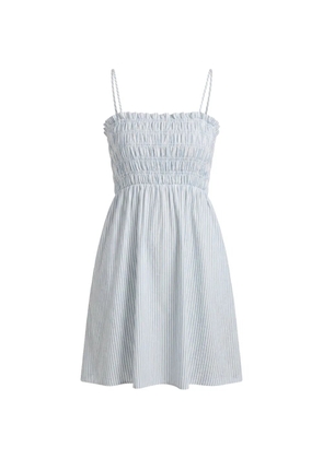 Seafolly Beach Club shirred mini dress - Blue