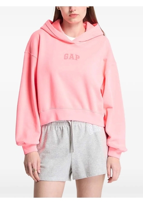 GAP logo-print cropped hoodie - Pink