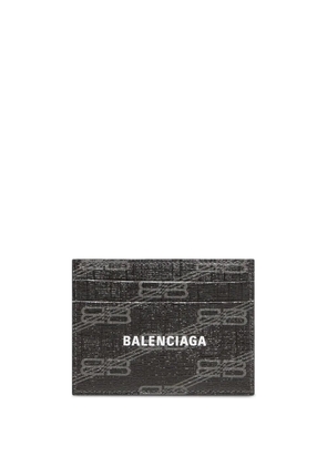 Balenciaga BB monogram signature cardholder - Black