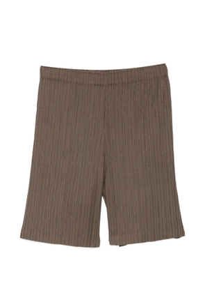 Gongdid Design plissé-effect bermuda shorts - Green