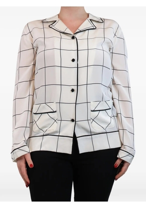 Valentino Garavani Pre-Owned grid-pattern shirt - White