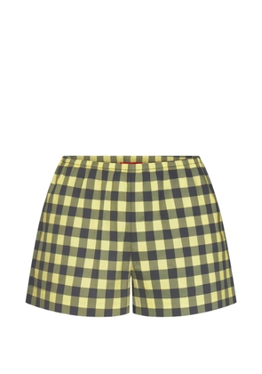 Simon Miller Syd gingham mini shorts - Yellow