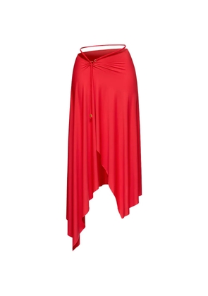 KOROBEYNIKOV asymmetric long skirt - Red