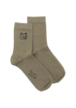 Maison Kitsuné Fox Head socks - Green