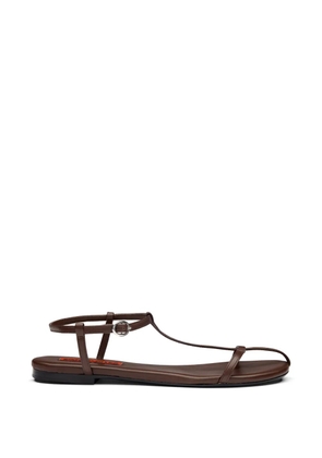 Simon Miller Cage leather flat sandals - Brown