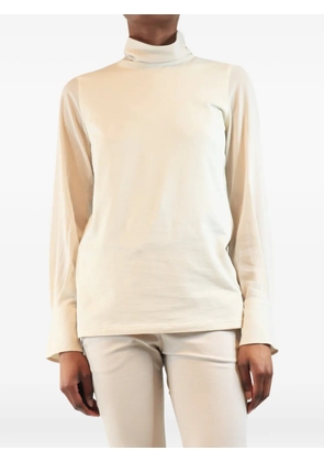 Brunello Cucinelli Vintage high-neck long-sleeve top - Neutrals