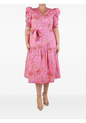 Isabel Marant Vintage floral-print ruched-detailing midi dress - Pink