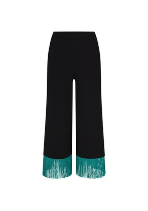 Simon Miller Nella fringe-trim wide-leg trousers - Black
