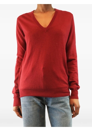 JOSEPH fine-knit V-neck sweater - Red