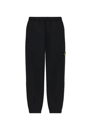 Stone Island Fleece_S.I. Ghost heavy cotton pants - Black