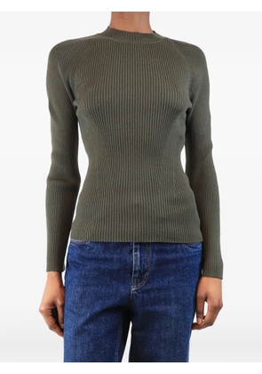 The Frankie Shop ribbed-knit roll-neck sweater - Green