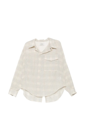 System transformable checked shirt - Neutrals