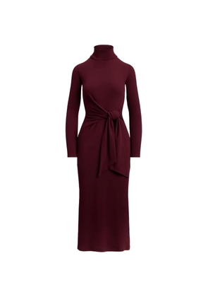 Lauren Ralph Lauren tie-front turtleneck dress - Red