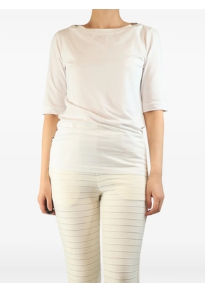 Brunello Cucinelli Vintage beaded-trim T-shirt - White