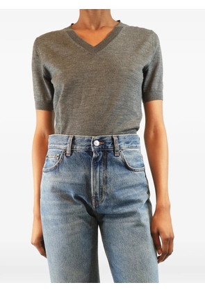 Brunello Cucinelli Vintage Monili V-neck top - Brown