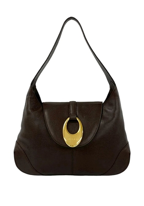 Bvlgari Pre-Owned 2000-2025 Leather Front Ring Hobo shoulder bag - Brown