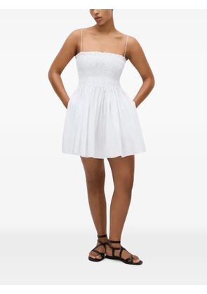 Matteau shirred-bodice mini dress - White