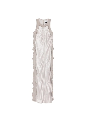 Haikure Toto frayed-edge dress - Silver