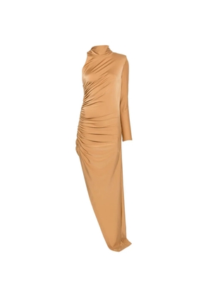 Amen one-shoulder ruched maxi dress - Neutrals