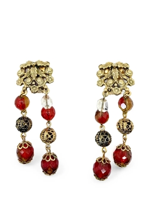 Jennifer Gibson Jewellery 1940-1950s Schiaparelli Tassel Art Glass earrings - Gold