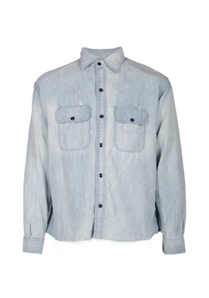 MONOSTEREO raw-hem shirt - Blue