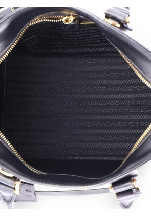 Prada Pre-Owned Convertible Zip Around City Calfskin and Saffiano Leather Small satchel - Black
