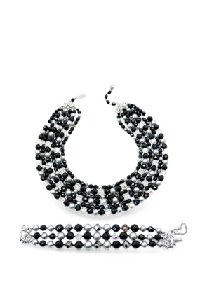 Jennifer Gibson Jewellery 1950s Schiaparelli Monochrome Necklace demi-parure - Black
