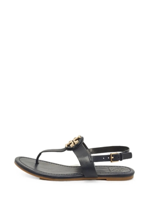 Tory Burch logo-plaque thong sandals - Blue