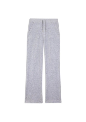 Juicy Couture Del Ray velvet-texture track pants - Grey