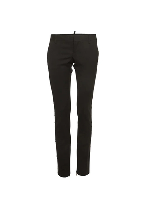 DSQUARED2 sequin-detail gabardine trousers - Black