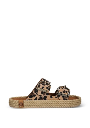BOHONOMAD leopard-print buckle-fastening espadrilles - Neutrals